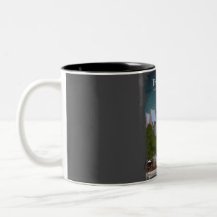 Den Haag Niederlande Vintage Minimal City Tra Zweifarbige Tasse