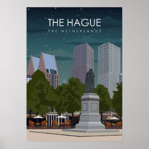 Den Haag Niederlande Vintage Reiseposter Poster