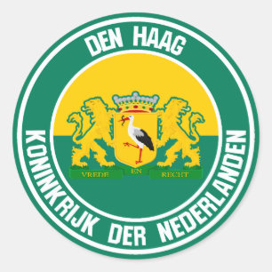 Den Haag Round Emblem Runder Aufkleber