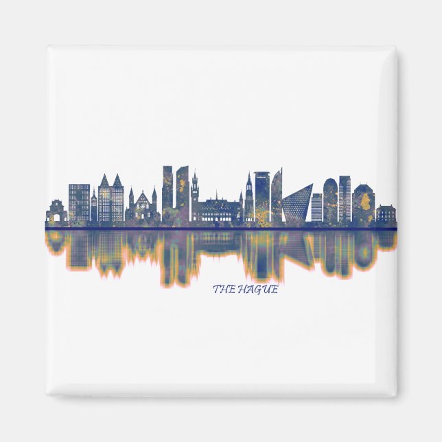 Den Haager Skyline Magnet (Vorne)