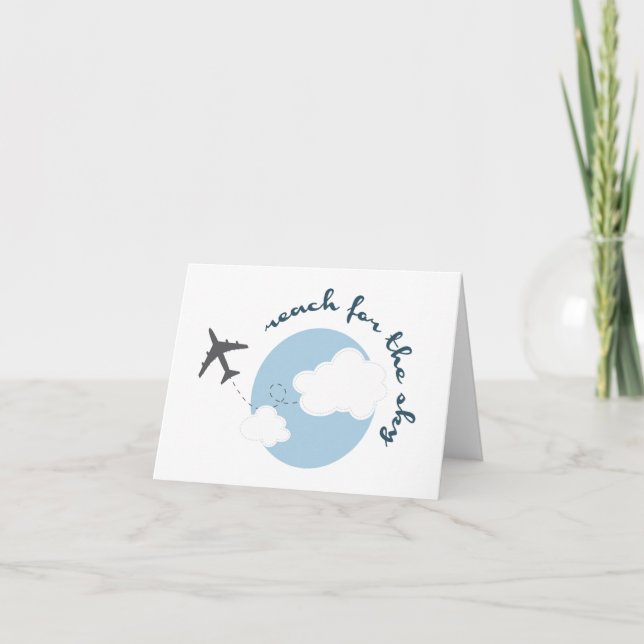 Den Himmel erreichen Dankeskarte (Vorderseite)