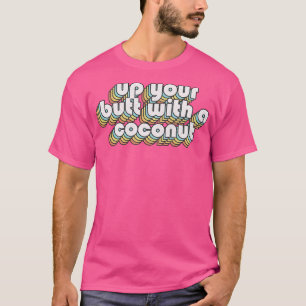 Den Hintern mit einem Coconut Retro-Typ im verblas T-Shirt