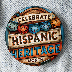 Den hispanischen Kulturerbemonat feiern Button