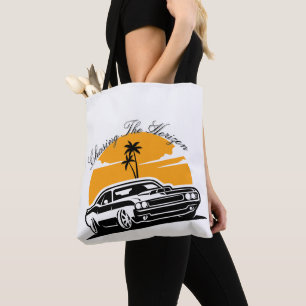 Den Horizont jagen - Vintage-Muscle-Car-Sonnenunte
