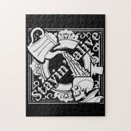 Den Kaffee reingießen! weiß Puzzle