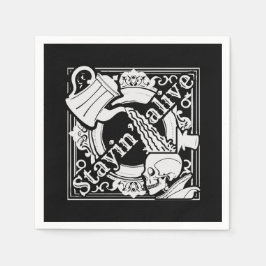 Den Kaffee reingießen! weiß Serviette