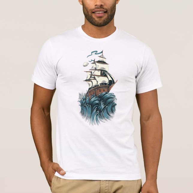 Den Kampf umarmen | Sailor Kämpfe Schiff Männer T-Shirt (Vorderseite)