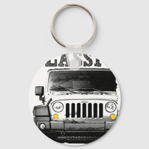 den klassischen Jeep fahren Schlüsselanhänger