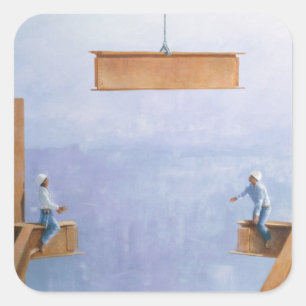 Den letzten Link platzieren Quadratischer Aufkleber