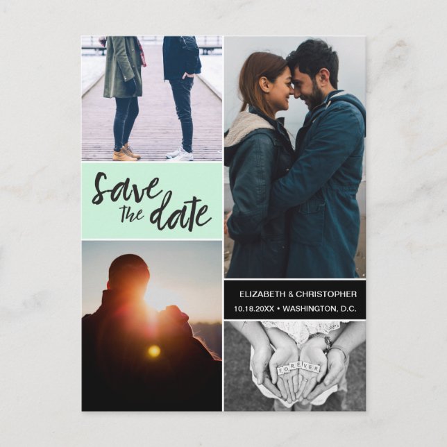 Den Moment erfassen: Save the Date Personalisiert Ankündigungspostkarte (Vorderseite)