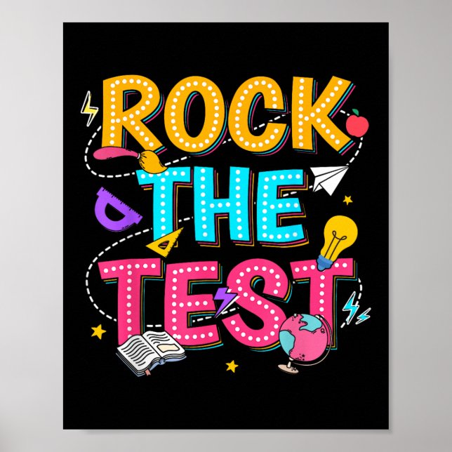 Den Motivierend Testtag für Lehrer ablegen Poster (Vorne)
