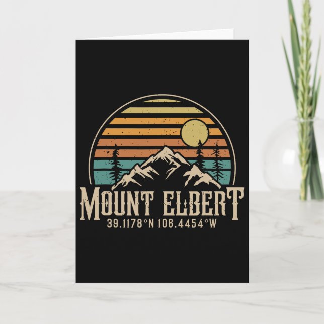 Den Mt. Elbert Colorado Mountain Mount Elbert best Karte (Vorderseite)