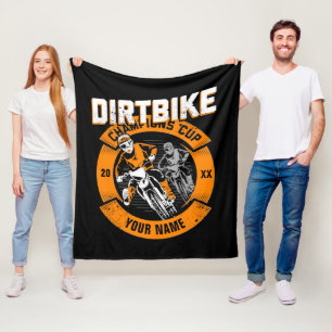 Den Namen ändern Jahr ändern Dirt Bike Champions Fleecedecke