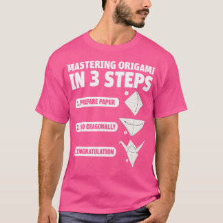 Den Origami in drei Stufen beherrschen Papierkran T-Shirt