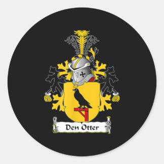 Den Otter-Wappen - Familienwappen Runder Aufkleber