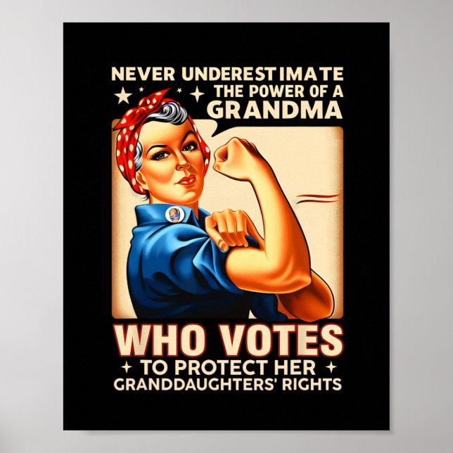 Den Power eines Oma, das abstimmt, unterschätzen Poster (Vorne)