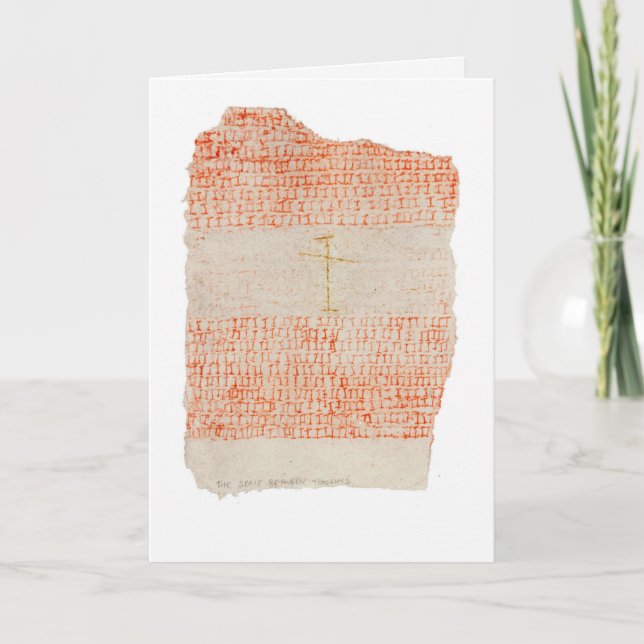 Den Raum zwischen Gedanken finden. Karte (Vorderseite)