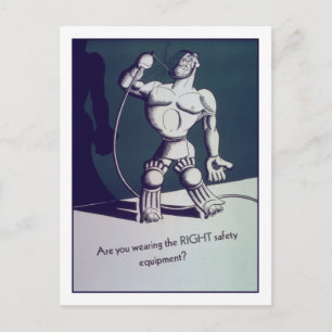 Den richtigen Schutz zu tragen? Postkarte