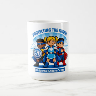 Den Schutz der Zukunft Universeller Kindertag  Kaffeetasse