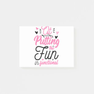 Den Spaß in die Praxis umsetzen Post-it Klebezettel