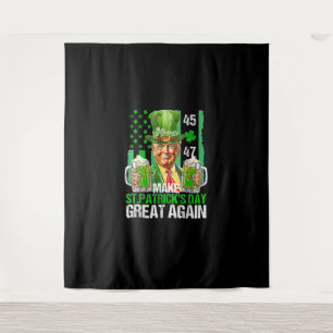 Den St. Patrick's Day wieder zum großen Kleeblatt Wandteppich