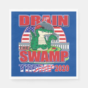 Den Sumpf Trump 2020 abziehen Serviette