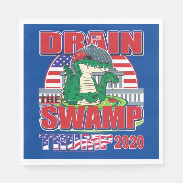 Den Sumpf Trump 2020 abziehen Serviette (Vorderseite)