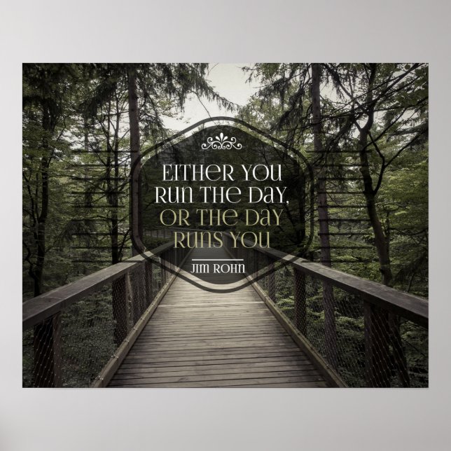 Den Tag ausführen Poster (Vorne)