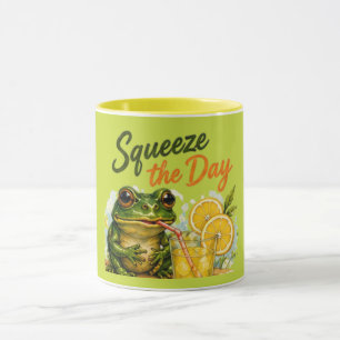 Den Tag Auskosten Becher Gelber Rand Tasse