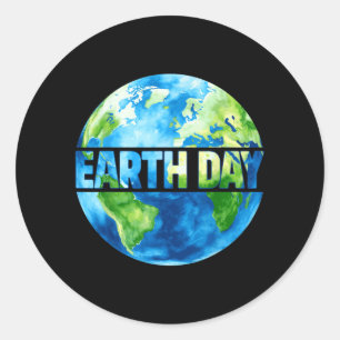 Den Tag der Erde 2026 Erde Planet Umwelt feiern Runder Aufkleber