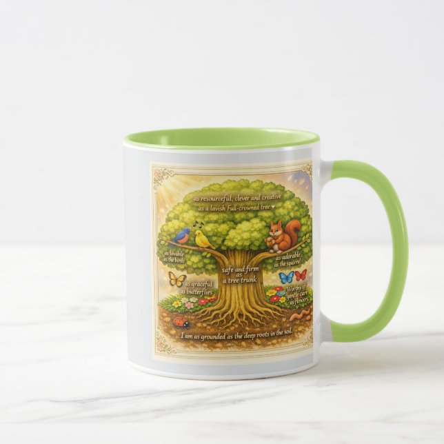 den Tag über stetig Freude hervorrufen Tasse (Rechts)
