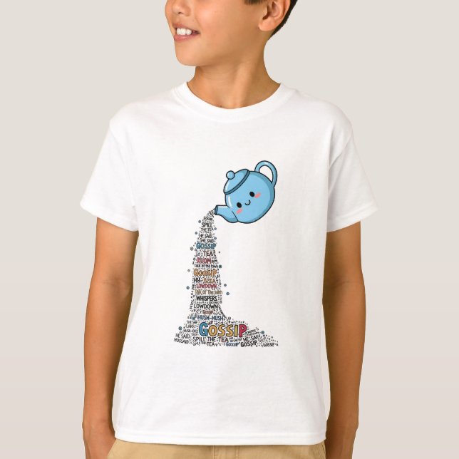 Den Tee verschütten Kawaii Teekanne Klatsch Kinder (Vorderseite)