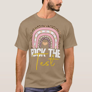 den Test-Tag Lehrer testen Tag Regenbogen T-Shirt