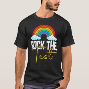 den Test-Tag Lehrer testen Tag Regenbogen T-Shirt