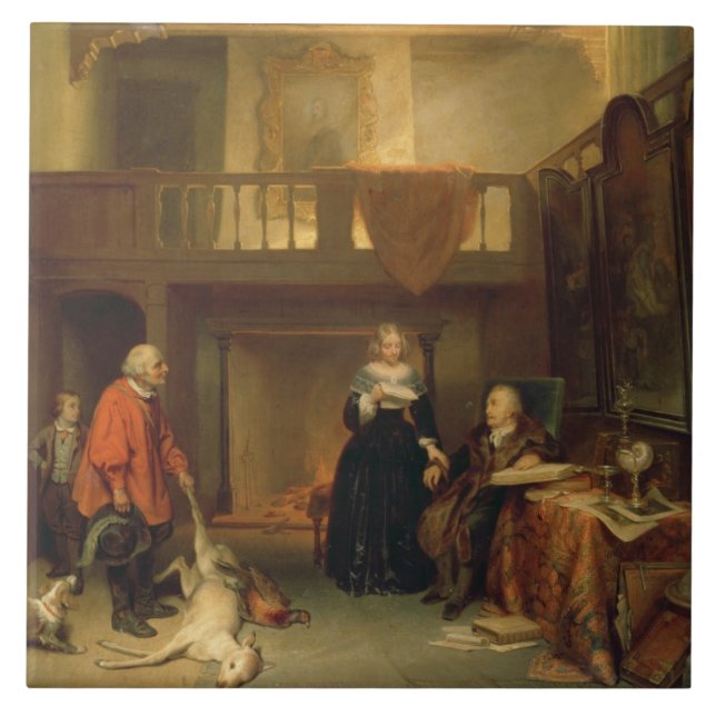 Den Tithe (Öl auf Platte) zahlen Fliese (Vorderseite)