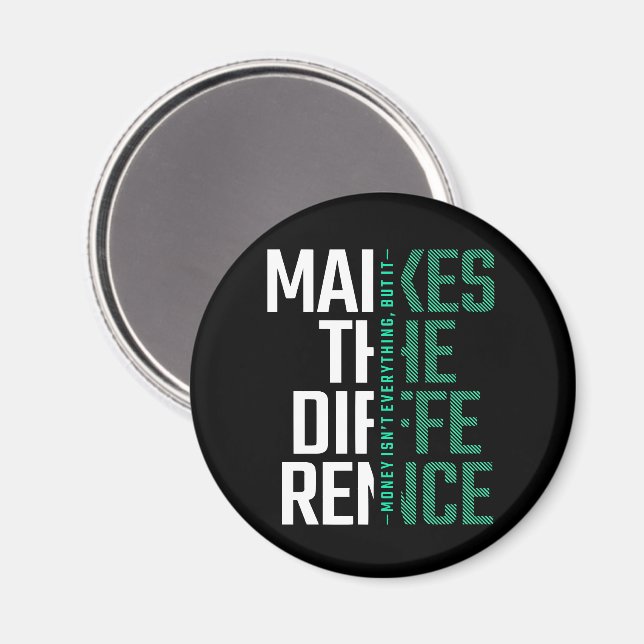 Den Unterschied machen - Modernes Motivierend Ange Magnet (Vorderseite/Rückseite)