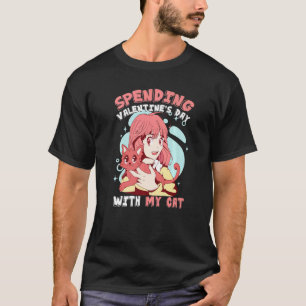 Den Valentinstag mit meiner Katze für Valentin ver T-Shirt