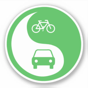 Den Weg Yin Yang teilen Aufkleber