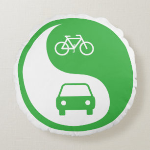 Den Weg Yin Yang teilen Rundes Kissen