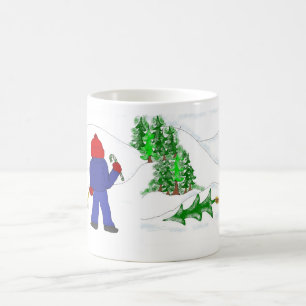 Den Weihnachtsbaum bekommen Kaffeetasse