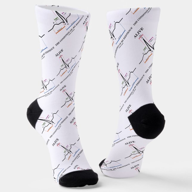 Den Zustand meines Existenzsinus-Rhythmus erleben Socken (Gewinkelt)
