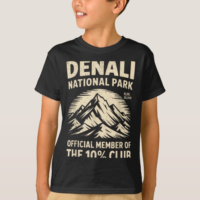 Denali 10 Percent Club Alaska National Park Hiking T-Shirt (Vorderseite)