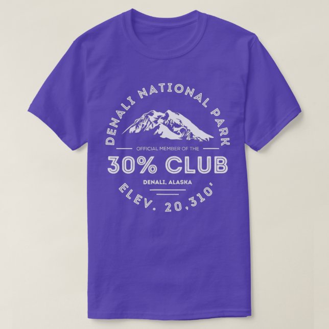 Denali 30 Club Alaska Nationalpark Souvenir T-Shirt (Design vorne)