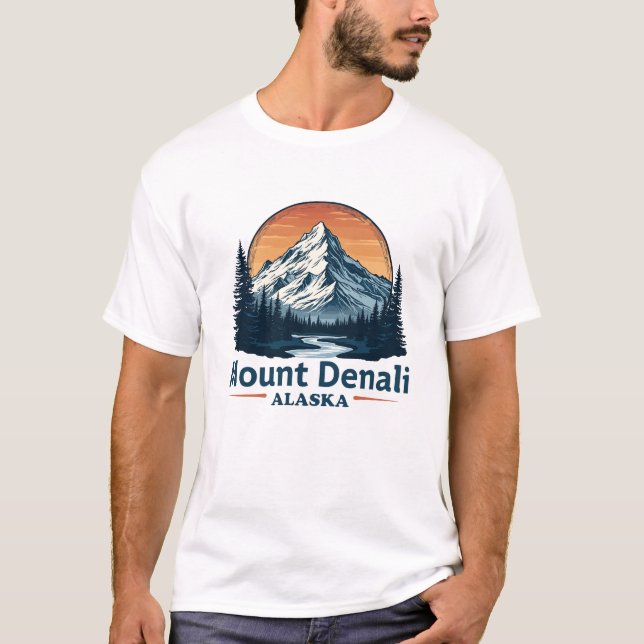 Denali Alaska Mount Hunter Vintag T-Shirt (Vorderseite)