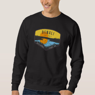 Denali Alaska Park Sunset Trees Sweatshirt