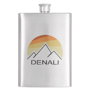 Denali Alaska Retro Flachmann