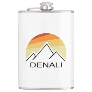 Denali Alaska Retro Flachmann
