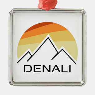 Denali Alaska Retro Ornament Aus Metall