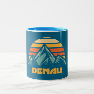 Denali Alaska Retro Türkis Zweifarbige Tasse