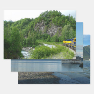 Denali Express Alaska Bahn Urlaub Fotografie Geschenkpapier Set